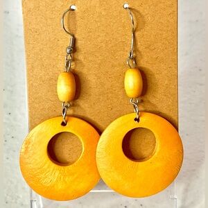 Orange Hoop Earrings